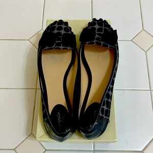 Blue denim dot Kate Spade flats